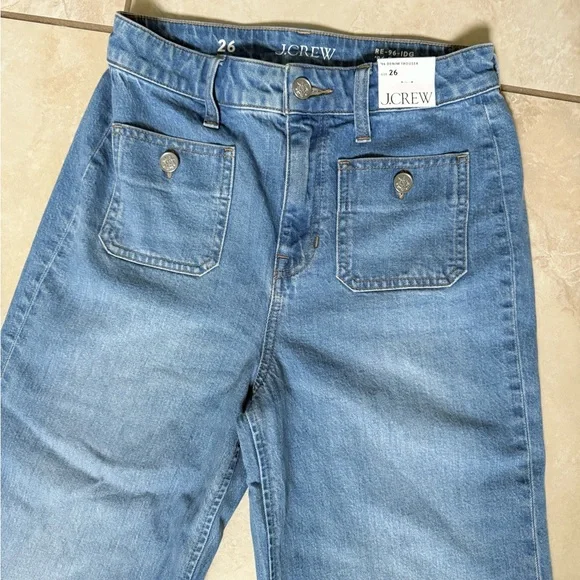 J. Crew NWT High-rise Sailor denim trouser in 1996 semi-stretch - Picture 5 of 10